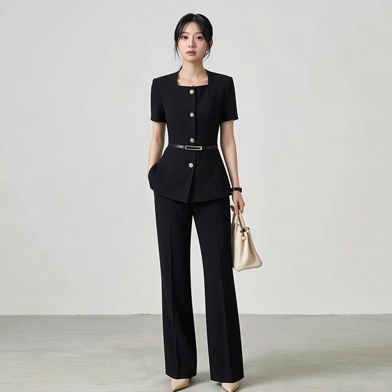 Women's Summer Professional Short Sleeve Suit Set