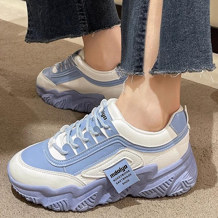 Daddy Shoes Women's Shoes 2025 New Spring and Autumn Versatile Popular Leisure Sports Women's Shoes Ins Tide Platform White Shoes