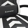 Gaming Chair Black and White Artificial Leather