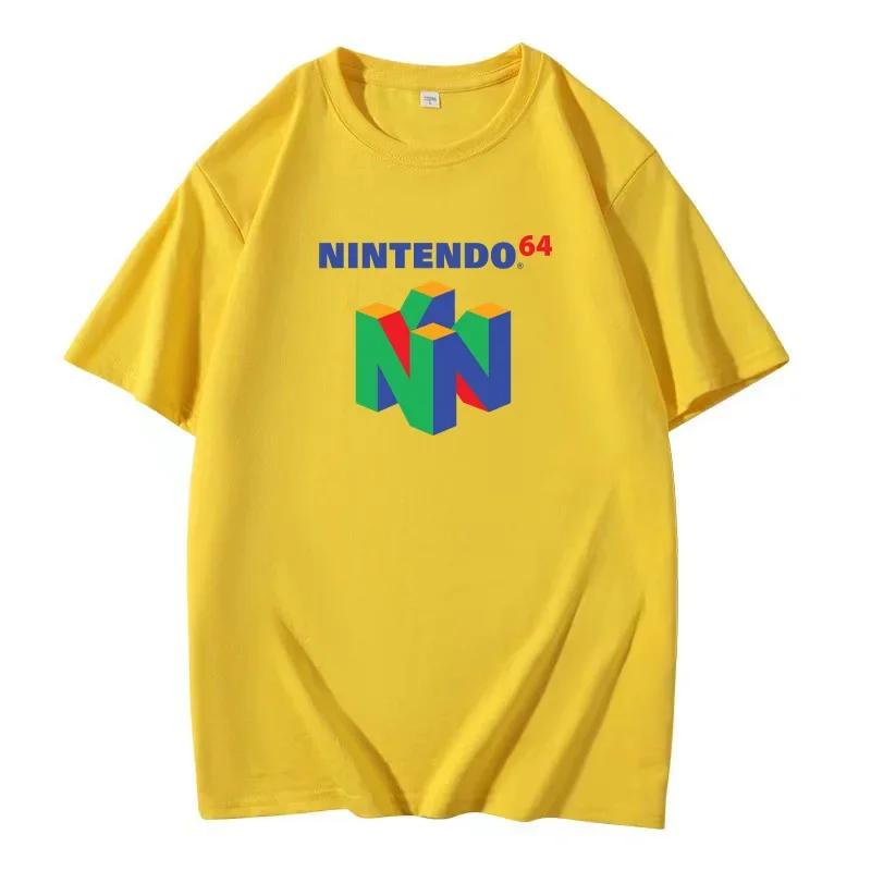 The 2025 Summer Hot Men's 100% Pure Cotton T-shirt NINTENDO Fashion Print Short-sleeved Casual Trend Y2k Men's Clothing