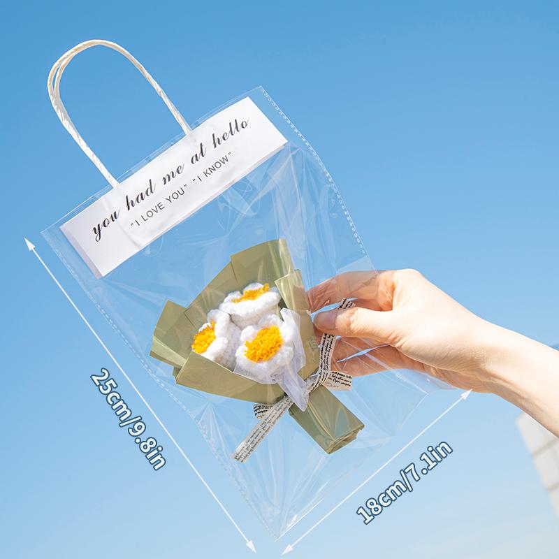 Häkelblumenstrauß Abschlussstrauß 2025 Kawaii Bärenstrauß Handgewebtes Abschlussgeschenk für Lehrer und Schüler