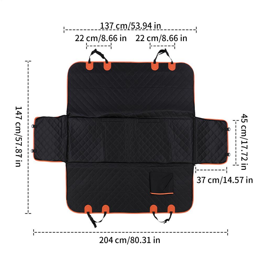 

Backseat Pet Mat Waterproof Full Wrap Anti-Slip Pet Auto Blanket Dog Blanket Car Seat Protector For Vehicle SUV Truck Travel чорний