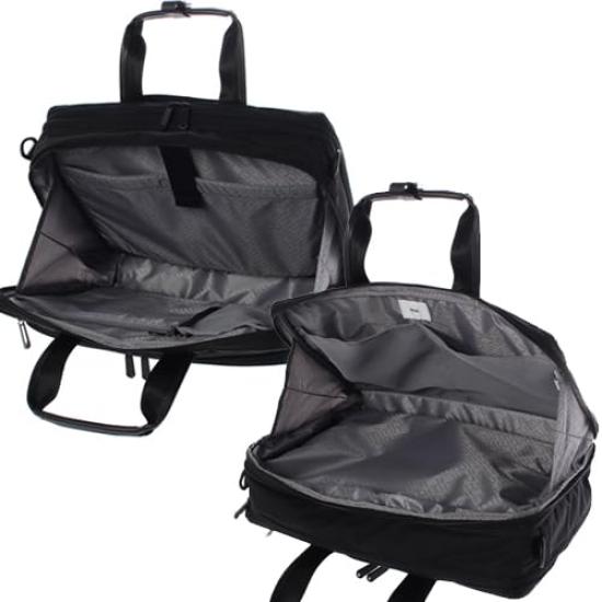 Ace Gene Flexlite Fit Lightweight Business Bag, 43cm, B4 Size, 2 Compartments, Expandable, with PC Storage, 54560 01 (Black)