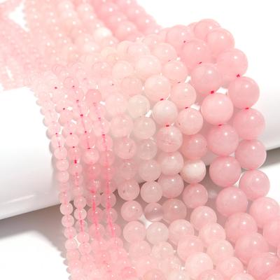 Gioielli in cristallo di quarzo rosa Pietre da 4-12 mm Perline sciolte Serie Braccialetti con ciondoli fai da te Accessori per cavigliere