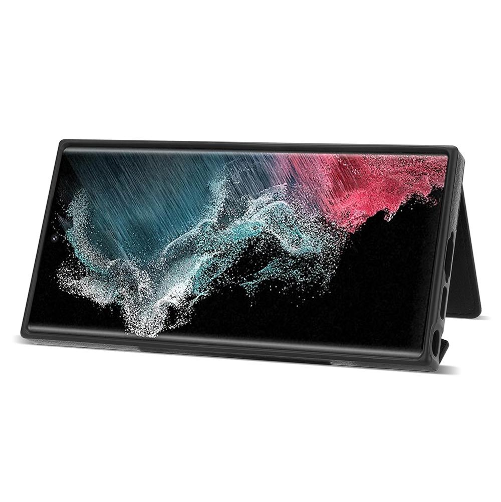 N.BEKUS For Samsung Galaxy S24 Ultra Phone Case Zipper Card Holder Cover with Shoulder Strap