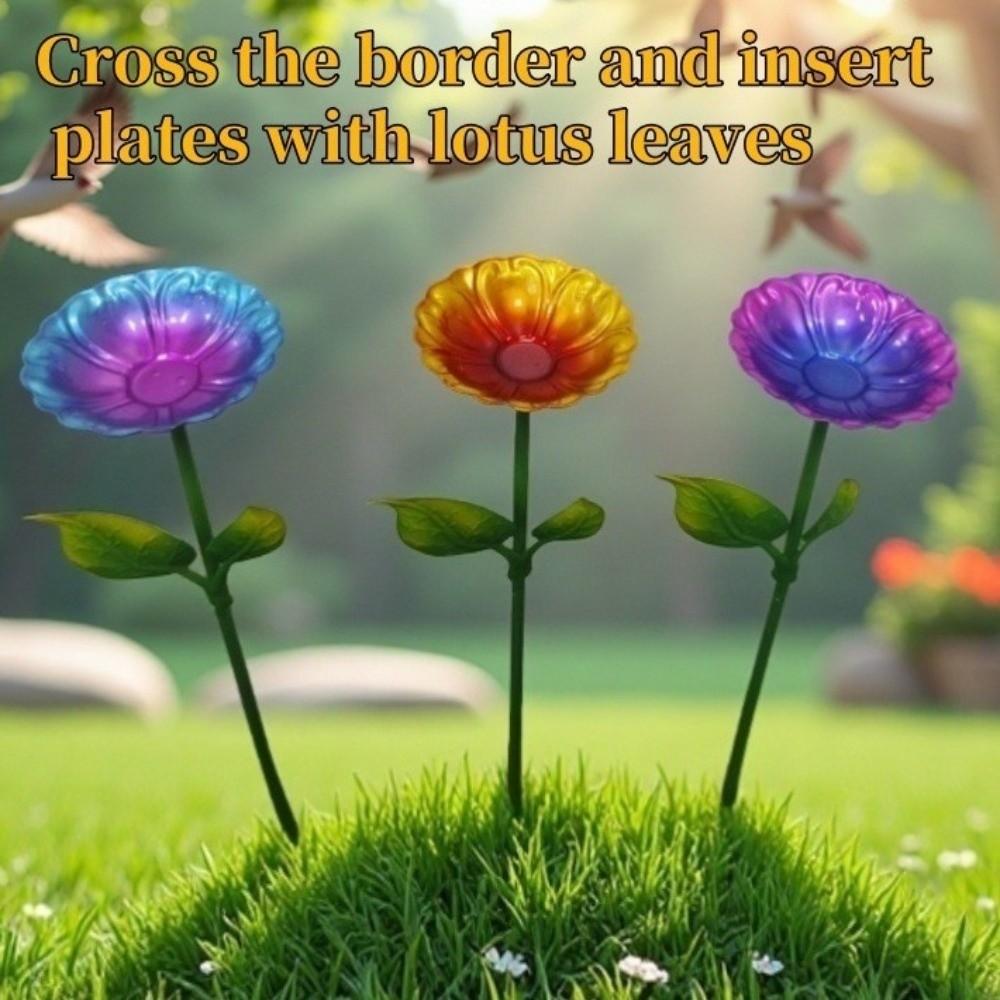Large Capacity Flower Shaped Bird Bath Convenient Bird Feeding Dish Bird Water Bowl Hummingbird