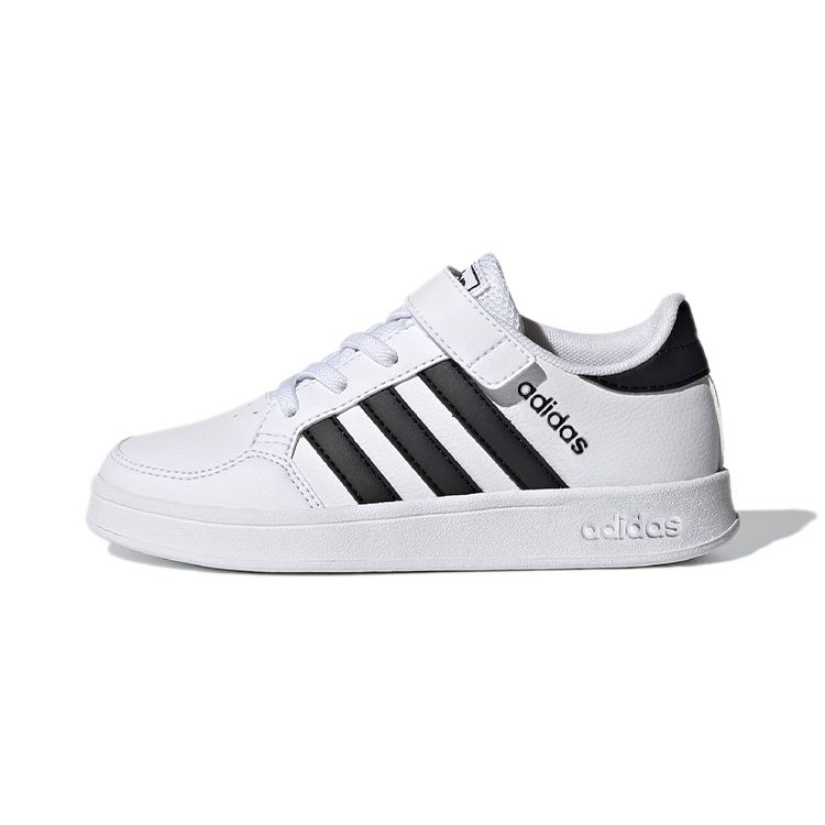 Adidas Neo Breaknet Simple Comfortable Durable Low-Top Kids Skate Shoes Kids Sneakers White Black FZ0106