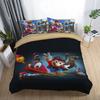 Nintendo Super 3pc Mario Cartoon Odyssey Single Panel Duvet Cover Set Bedding
