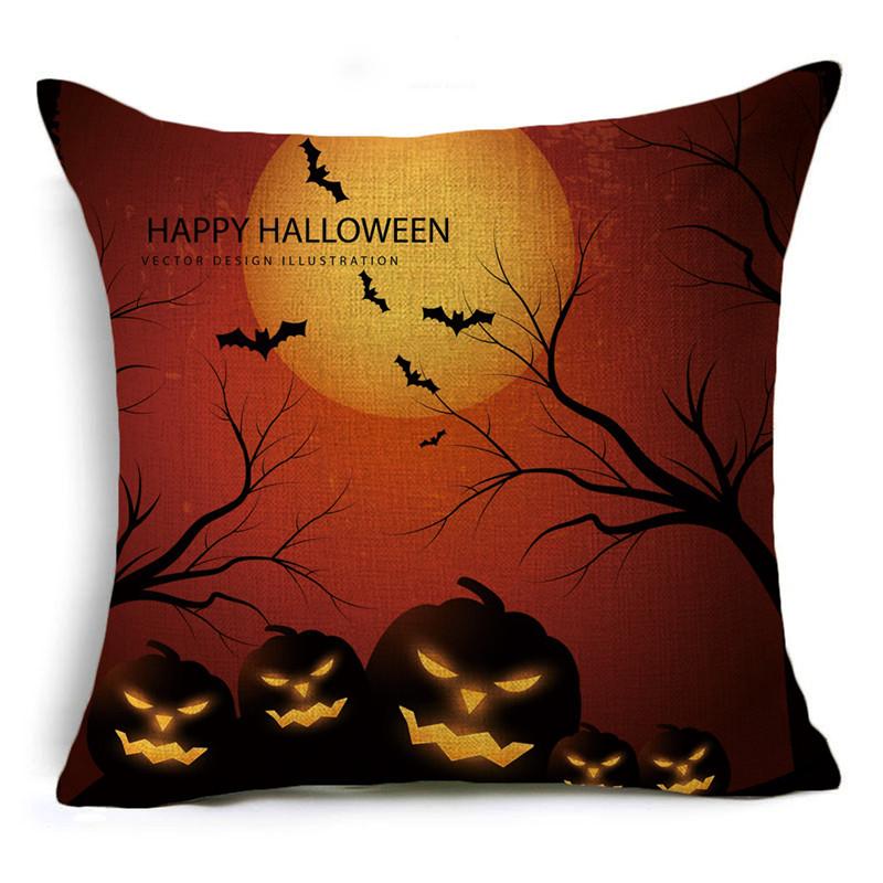 Halloween Theme Moon Night Series Pillowcase Dark Wind Sofa Cushion Cover Holiday Gift 40*40cm/45*45cm/50*50cm