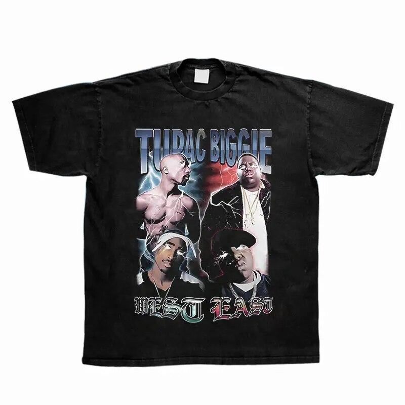 

Винтажная стираная футболка для мужчин в стиле хип-хоп, негабаритная футболка с портретным принтом, летняя футболка с короткими рукавами, женская хлопковая футболка в стиле Харадзюку