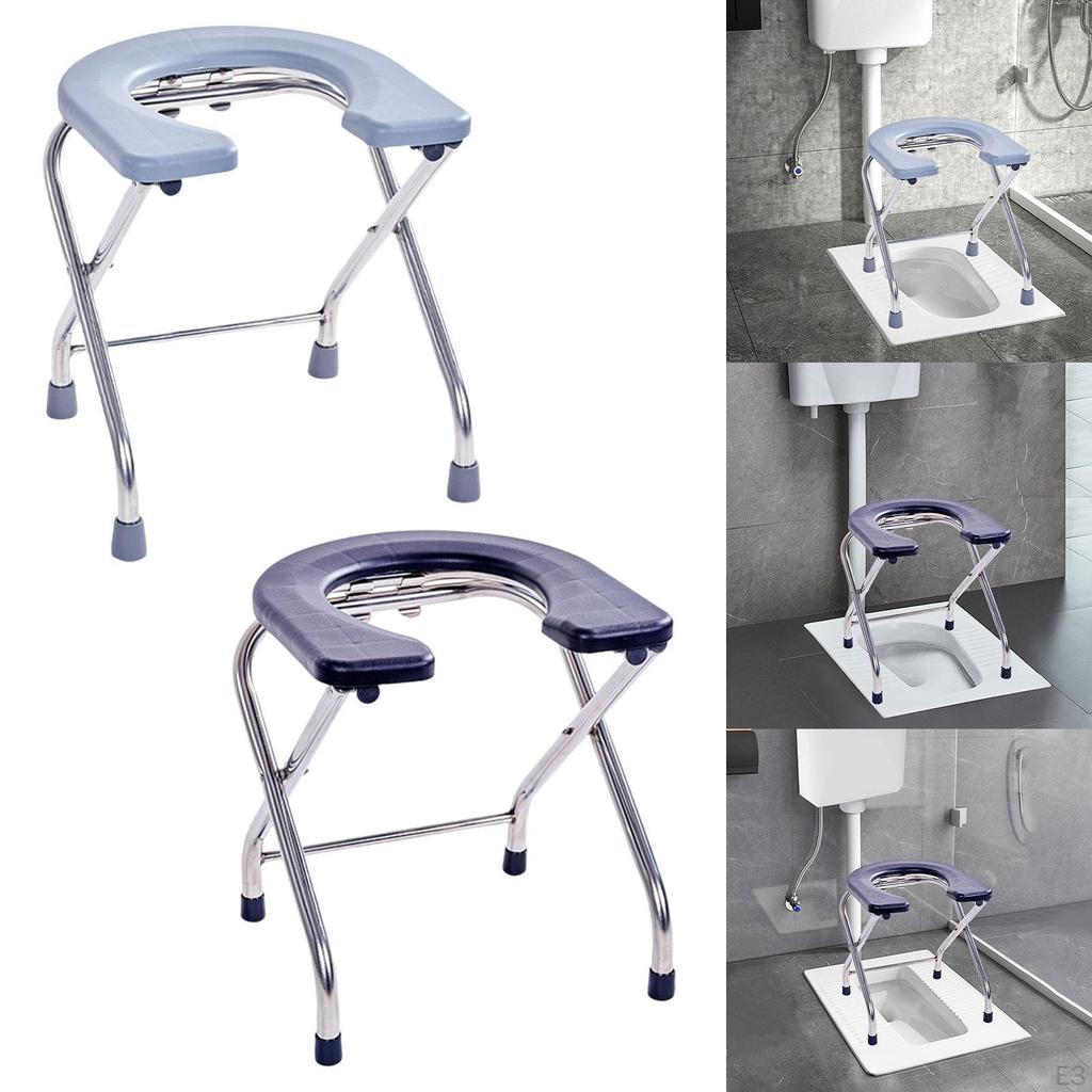 Toilet Chair Mobile Folding Strong Bearing Capacitywaterproof Heavy Duty Potty Commode