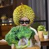 Funny Simulation Durian Hat Soft Cartoon Plush Hat Plush Headwear Durian Headgear  Costume Parties