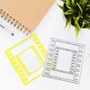 Rectangle Movie Frame Metal Die Cuts Delicate Embossing Script Dies Stencils