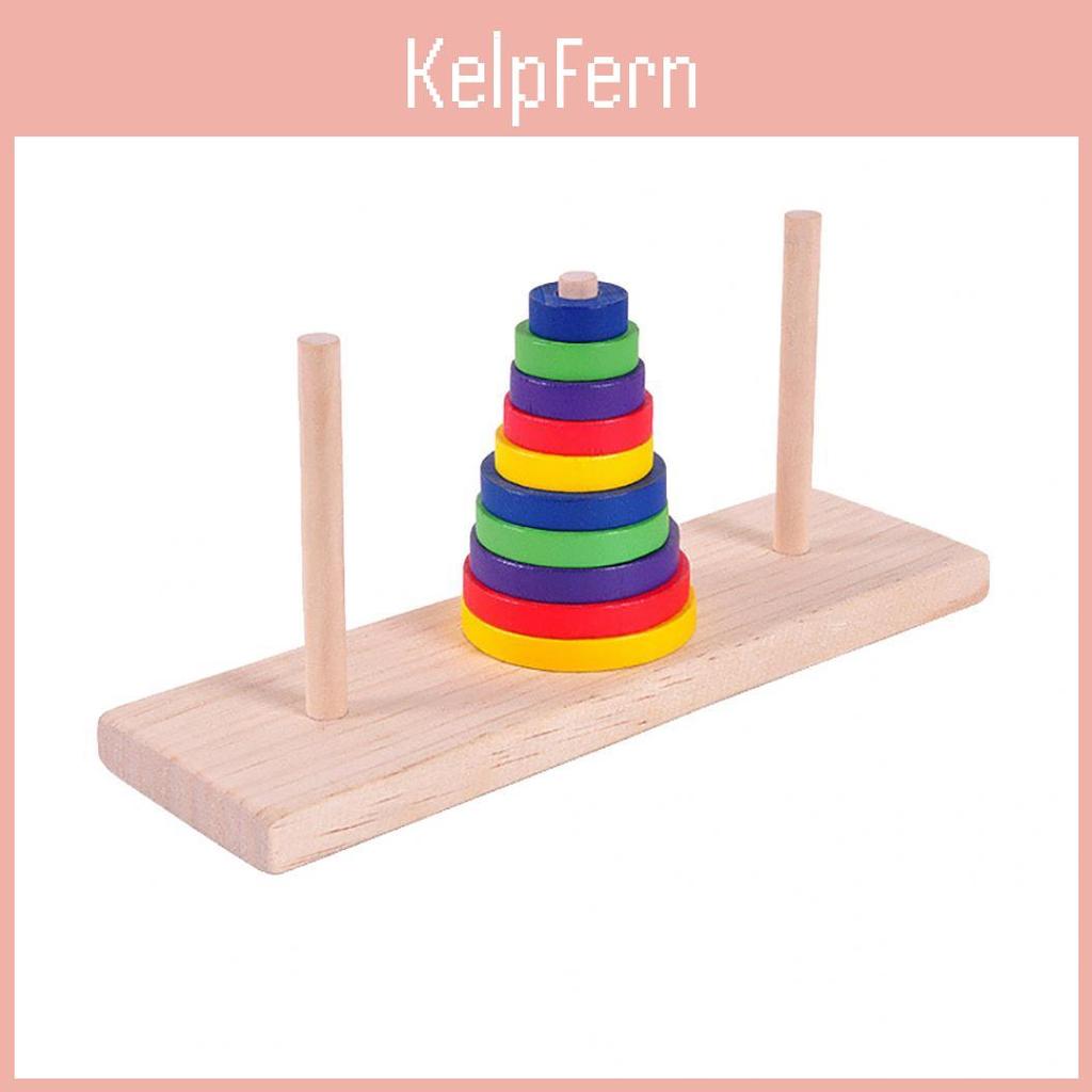 Tower Wooden Of Ten Hanoi Layers Developmental Puzzle Game Adult Children Toy