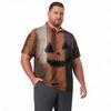 Herren Übergröße Halloween Print Golf Poloshirt Atmungsaktiv Kurzarm Lässiges Arbeitskleidung Oberteil Bequeme Passform