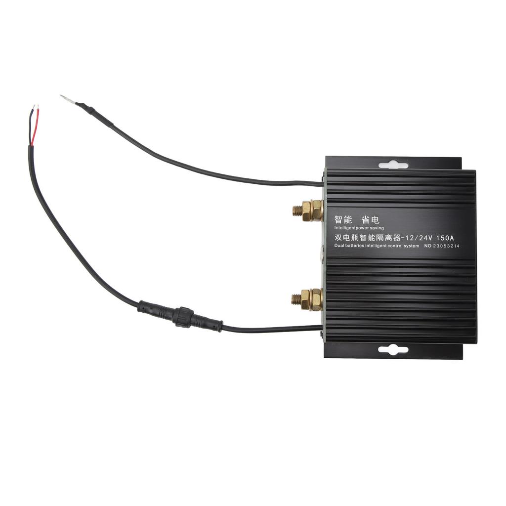 Doppelbatterie-Trennschalter 150A 12V 24V LED Intelligentes Blinkendes Spannungsabhängiges Relais für Wohnmobil Geländewagen Boot Yacht Auto