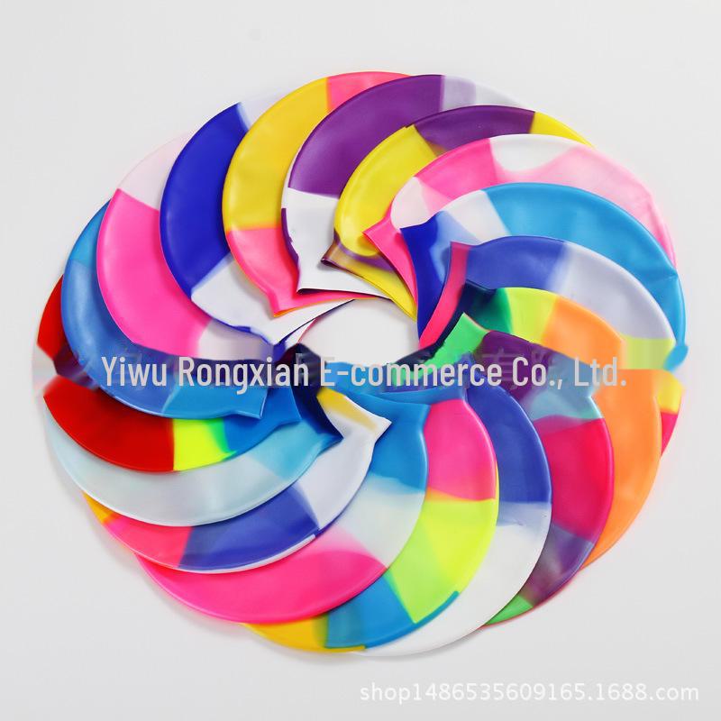 Non-Slip Waterproof Silicone Swim Cap for Adults – Comfortable, Logo Customizable