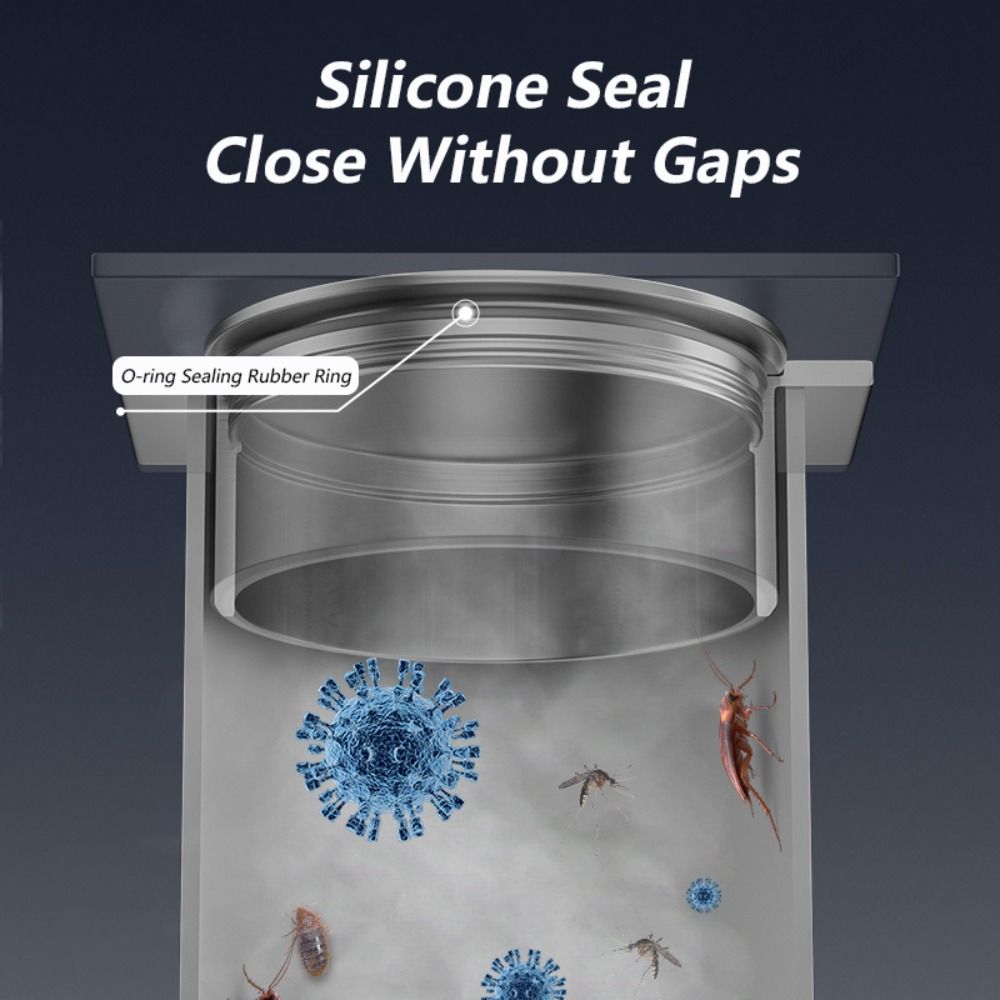 With Cleaning Port Shower Floor Drain 304 Stainless Steel Drainage Port  Bathroom