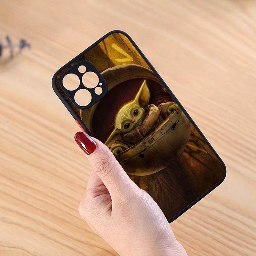 

StarS Wars Baby YodaS Phone Case Black Matte For IPhone 16ProMax 15 13 12 11 14 Pro Max Mini Plus SE2020 XS Max XR Cover iPhone 14 Plus