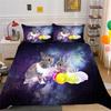 Shopify Starry Sky Animal Digital Printing Quilt Cover Pillowcase Three-Piece Set Polyester