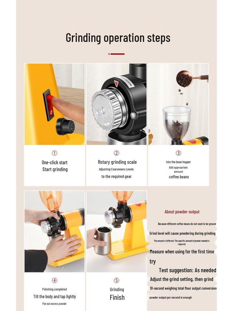 Elektrische Kaffeebohnen- und Kaffeepulver-Mühle für den Haushalts-Filterkaffee