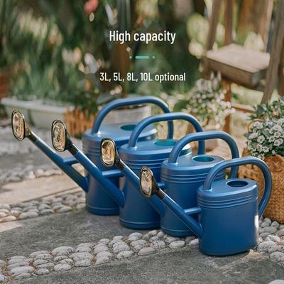 Gießkanne aus Kunststoff mit großem Fassungsvermögen – 3 l, 5 l, 8 l, 10 l – langer Ausguss für Garten und Blumen