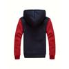 Men's Casual Warm Fleece Hooded Coat, Warm Thick Zip Up Hoodie for Fall Winter