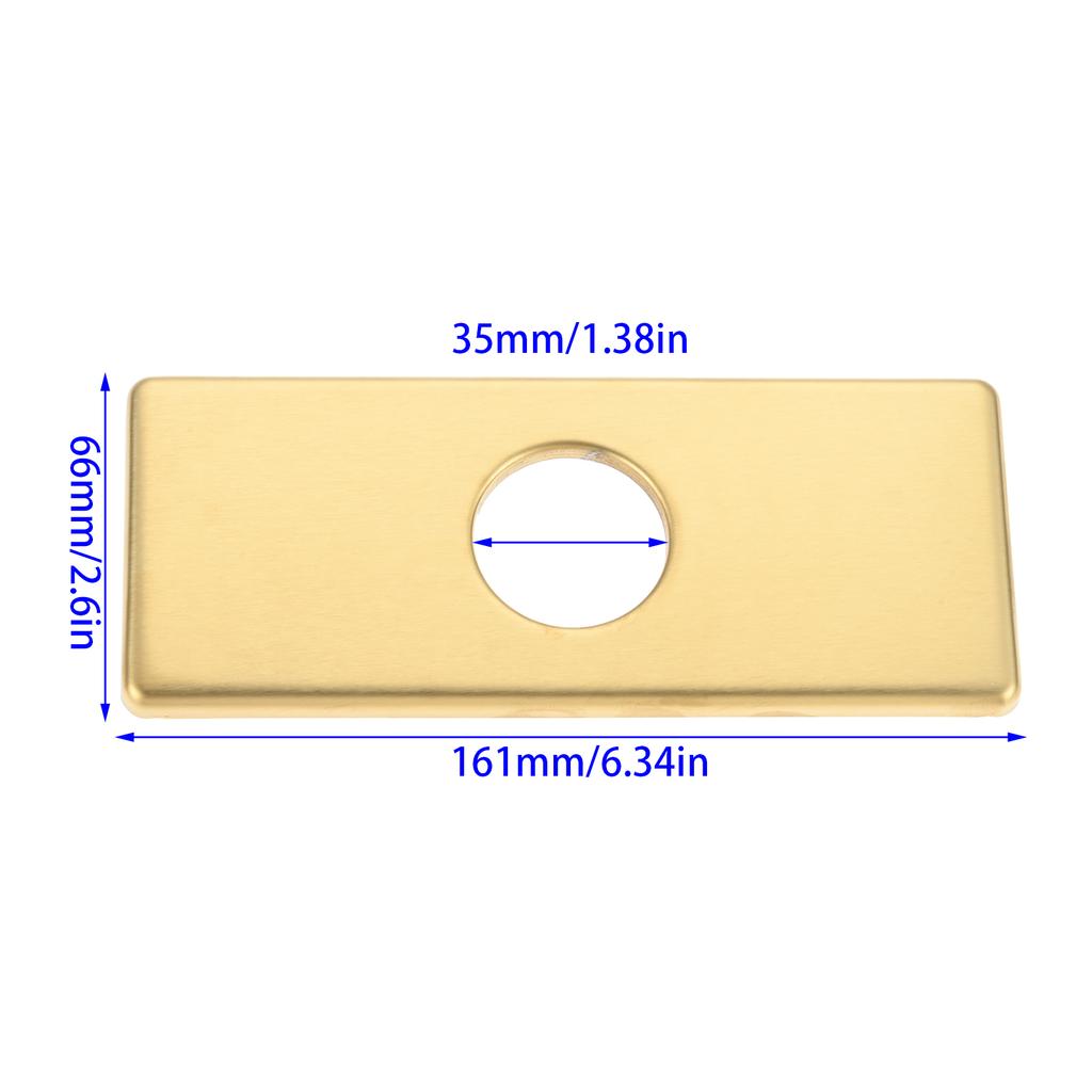 1PC Faucet Cover Plate Stainless Steel Deck Plate for Kitchen Sink Single Hole Bathroom Decorative 1-3 Hole Faucet Hole Cover