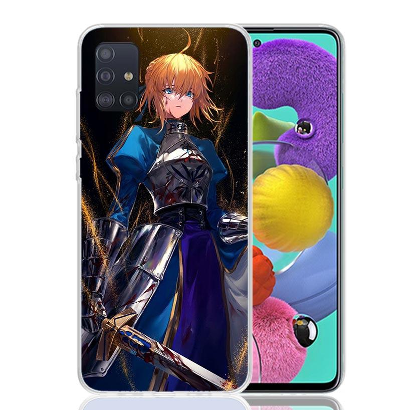 Fate Zero Stay Night Saber Phone Case For Samsung Galaxy A52 A32 A22 A12 A02S A50S A30S A51 A31 AA71 Note 20 Ultra 10 S10 Plus G