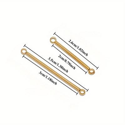 10 Stück Edelstahl 20mm/30mm Stäbchen-Verbinder Goldfarben Beschichtet Ohrhänger Schmuckherstellung Halsketten Komponenten