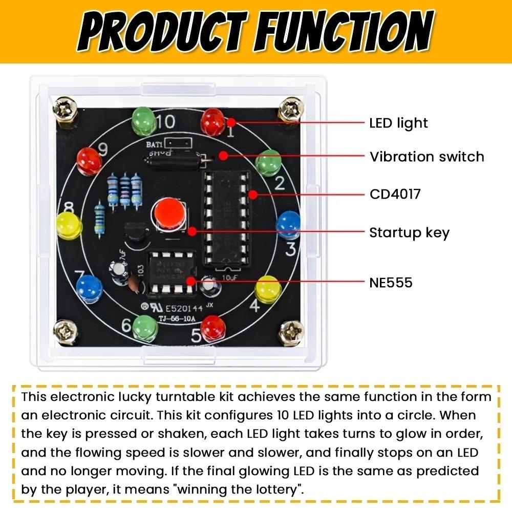 NE555 DIY Soldering Kit 3Pin Output Pulse Electronic STEM Assembly Kit  Beginner's Project