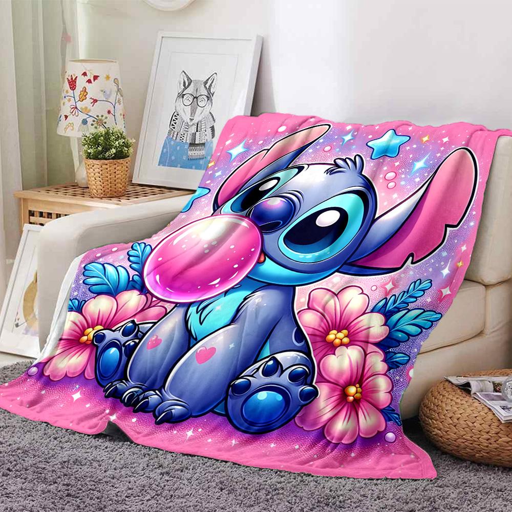 1pc S-Stitch13 Blanket, Gift, for Men and Women, Soft Blanket, Good for Sofa Bed Couch Travel, Lightweight Flannel Blanket