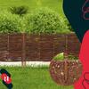Kotarbau® Garden Fence Palisade Edging Wicker Driven Fence 60 X 30 Cm Set Of 5