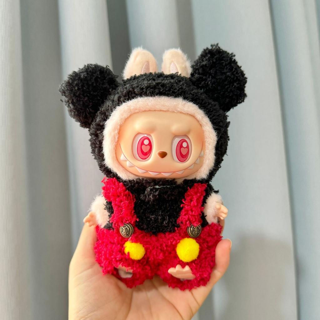 Labubu Doll Clothes Animal Fashion Set for V1 V2 Dolls 15 17cm Plush Universal Outfit Accessories