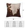 Stylish Cow Fur Cowhide Texture Cow Skin Print Pattern 2 Pcs Square Pillowcase Pillow Cover Cushion Throw Pillow For Home