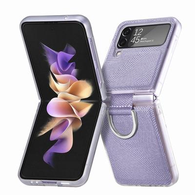 Non -Fingerprint Slim Finger Ring Case For Samsung Galaxy Z Flip 4 5g Flip4 Flip3 Flip 3 Protection Cover For Samsung Flip4 Cases