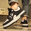 Men's shoes summer versatile trend casual niche black and white board shoes men's youth sports thick sole heightening small white tide shoes