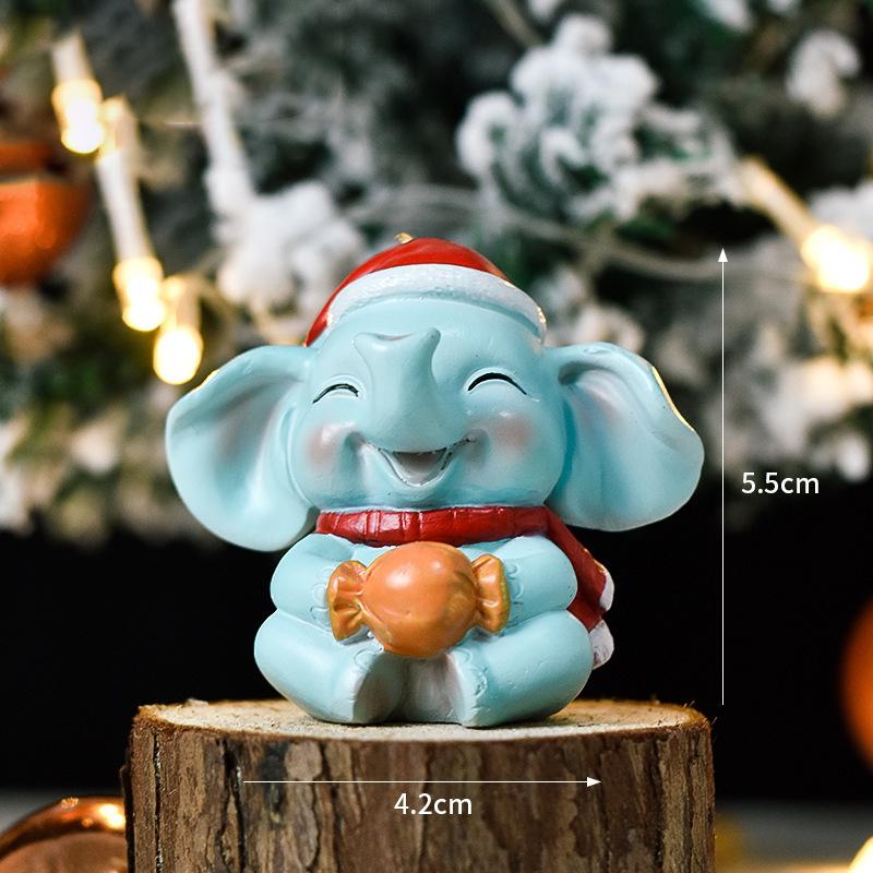 Christmas Theme Resin Micro Landscapes Xmas DIY Christmas Micro Landscapes Cute Santa Claus Snowman Christmas Gift Blind Boxes