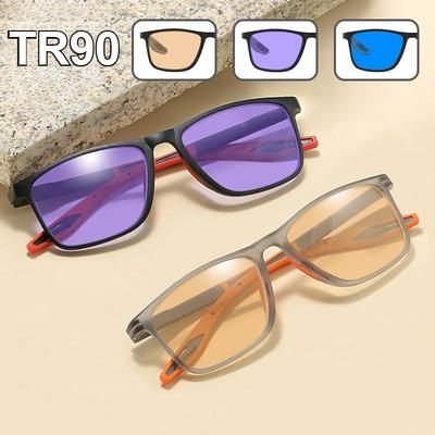 Flexible TR90 Blue Light Blocking Glasses Women Men Vintage Spring Hinge Optical Spectacle Eyeglasses Retro Computer Goggles