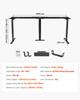 VEVOR Standing Desk Frame Triple Motor, Electric 3 Leg Corner Table Legs, Adjustable Height 60-125 Cm