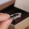 New Exquisite White Zirconia Bow Ring Sweet and Simple Party Birthday Gift 925 Stamp Fashion Jewelry Wedding Ring