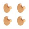 4pcs Multipurpose Florals Cabinet Knobs Sturdy Wood Handles Convenient for Childrens Room Dressers and Chests Use