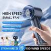 Portable Ice Cooling Mini Handheld Fan 100 Speeds Powerful Fan High-speed USB Rechargeable Cooler with Phone Stand