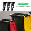 6Pcs Solid Trash Can Lid Connecting Pin Noise Reducing Plastic Hinge Pin for Trash Can Lid Dustbin Accessories