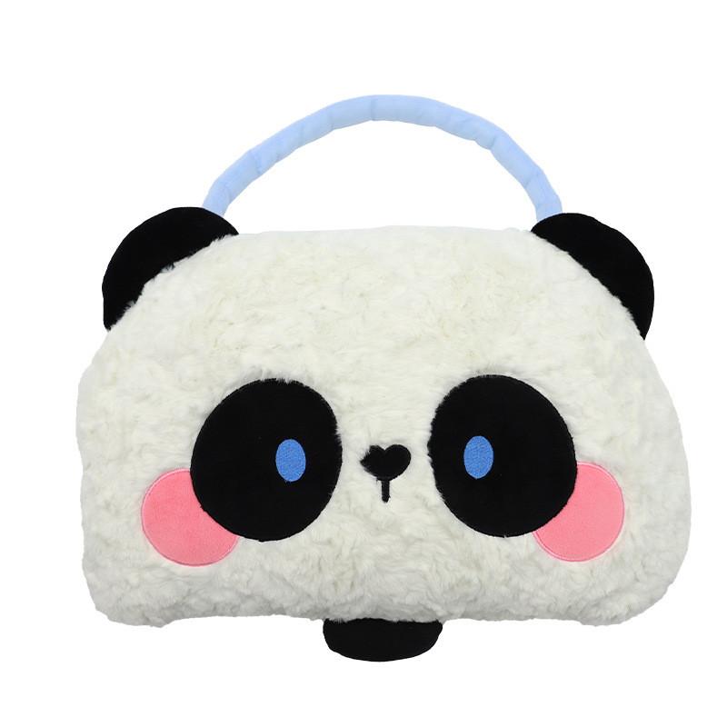 

Cartoon Animal Quilt Pillow With Embroidered Cover For Kids And Car Travel Comfort Bear