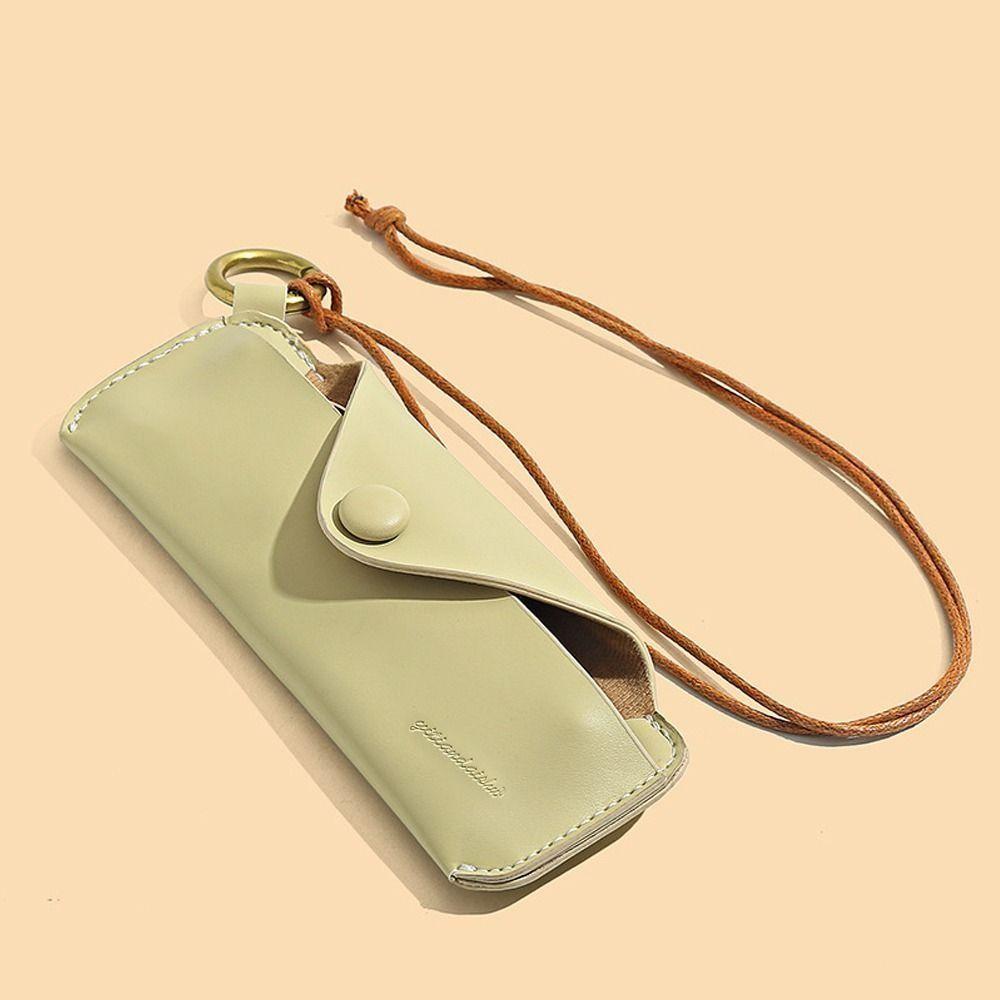 Hanging Neck Glasses Bag PU Leather Sunglasses Bag Fashion Eyeglasses Holder  Gift