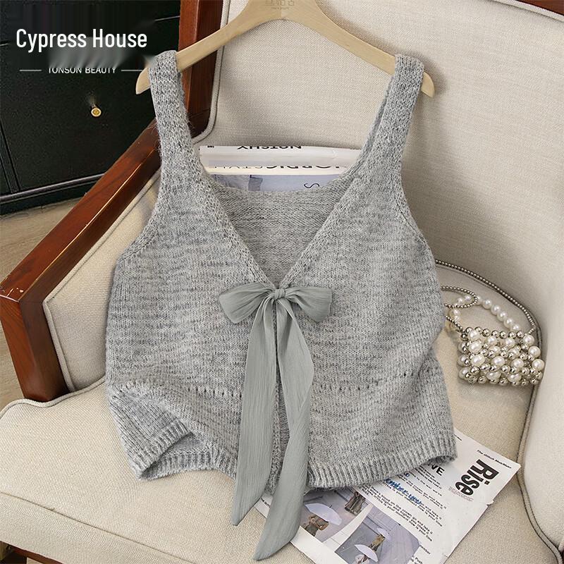 

Женский шикарный вязаный топ на бретелях One Size