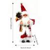 Christmas Festives Santa Ornament 11Inch Fabric Figurine Holiday Decoration For Indoor Photography And Party Themes