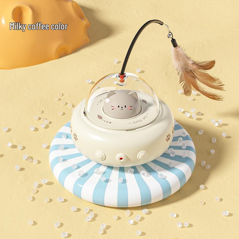 Automatic Feather Teaser: Electric Cat Toy for Self-Play & Boredom Relief
