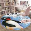 1pc Pingu1 Carpet, Round Rug, Comfortable, Suitable for Entryways, Living Rooms, Office, And Bedrooms, Christmas Decoration